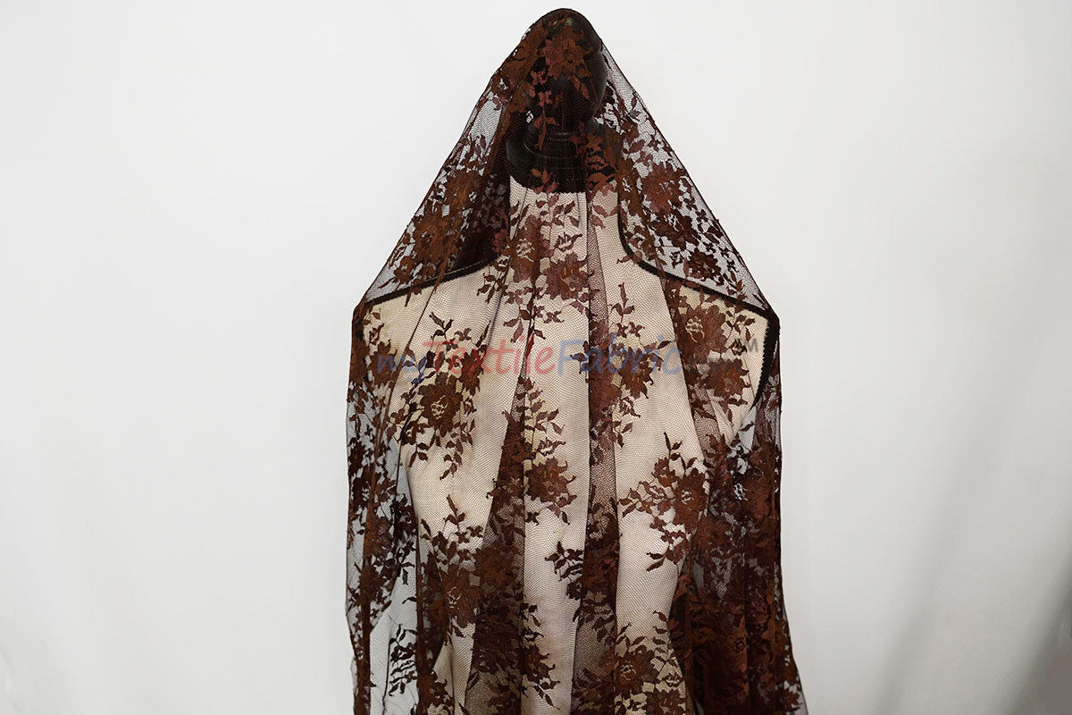 Chantilly Lace Fabric | 52” Wide | Elegant Floral Lace for Bridal & Formalwear