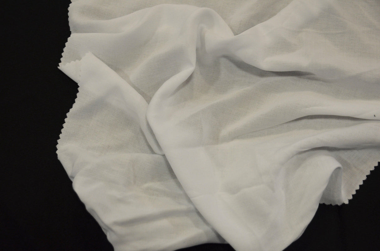 Rayon Challis Fabric | White and Black Rayon Challis | 57/58" | 100% Rayon | Fabric mytextilefabric Yards White