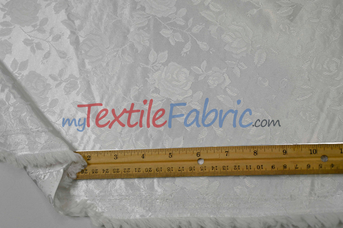 Satin Jacquard - Satin Flower Brocade - Sample Swatch 3x3