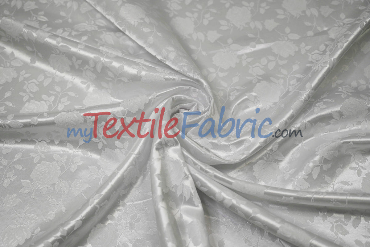 Satin Jacquard | Satin Flower Brocade | 60" Wide | Sold by the Continuous Yard |