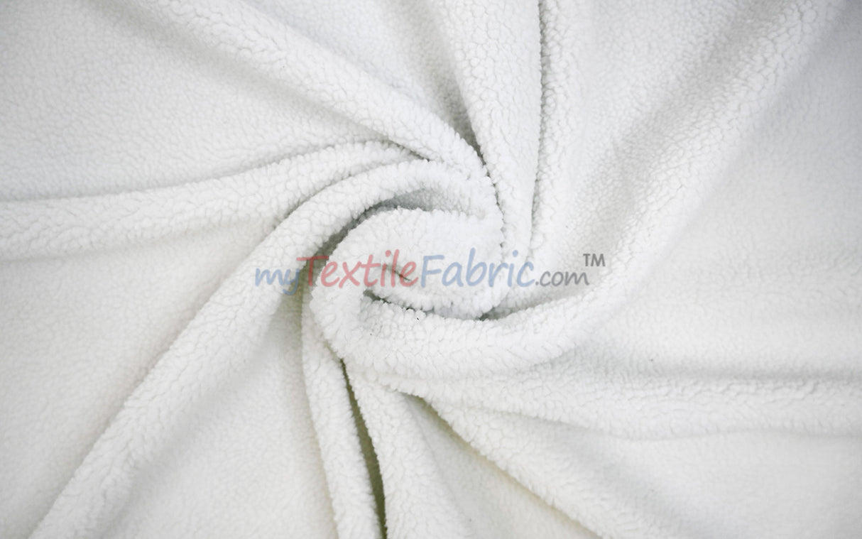 Sherpa Fleece Fabric | Soft Plush Faux Shearling | Cozy Insulating Fabric by the Yard