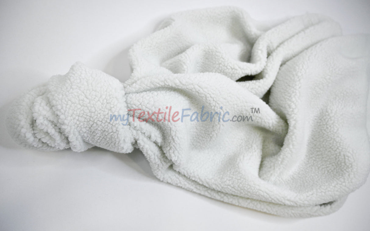 Sherpa Fleece Fabric | Soft Plush Faux Shearling | Cozy Insulating Fabric by the Yard