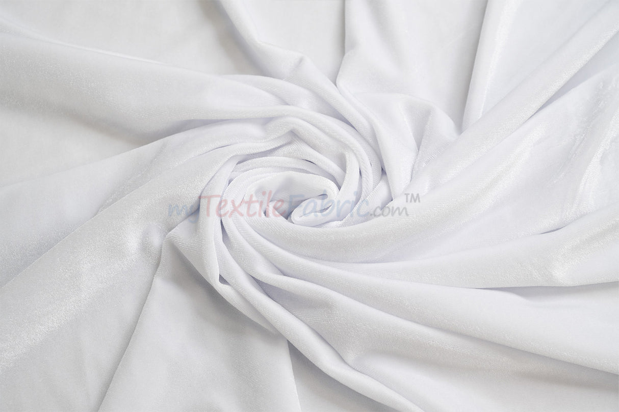 Soft and Plush Stretch Velvet Fabric | Stretch Velvet Spandex | 58" Wide | Spandex Velour for Apparel, Costume, Cosplay, Drapes |