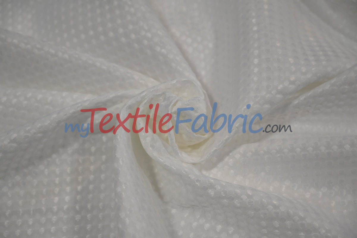 Waffle Brocade | Textured Fabric | 100% Polyester | 60" Wide | Apparel & Home Decor