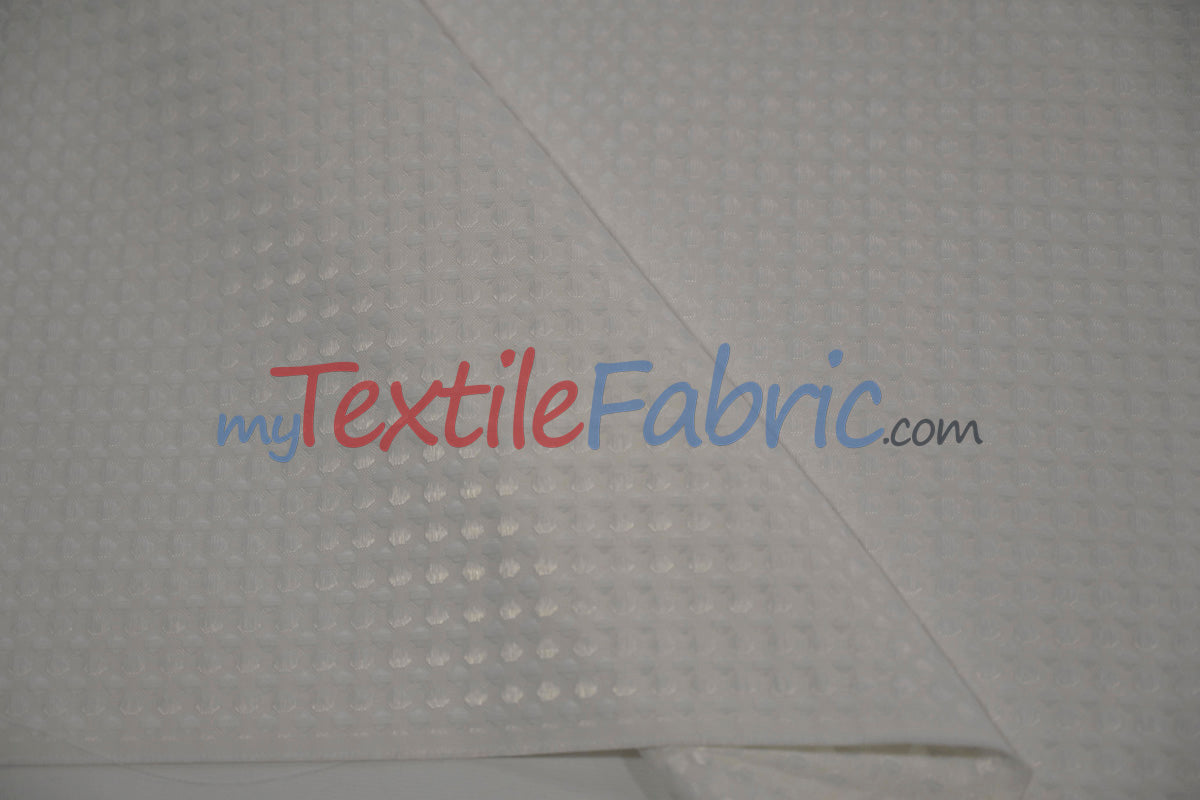 Waffle Brocade | Textured Fabric | 100% Polyester | 60" Wide | Apparel & Home Decor