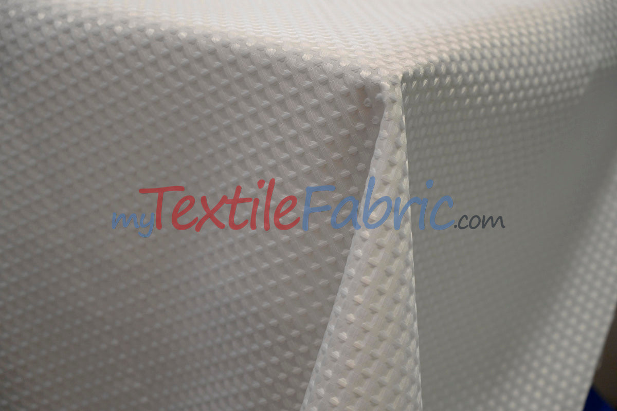 Waffle Brocade | Textured Fabric | 100% Polyester | 60" Wide | Apparel & Home Decor