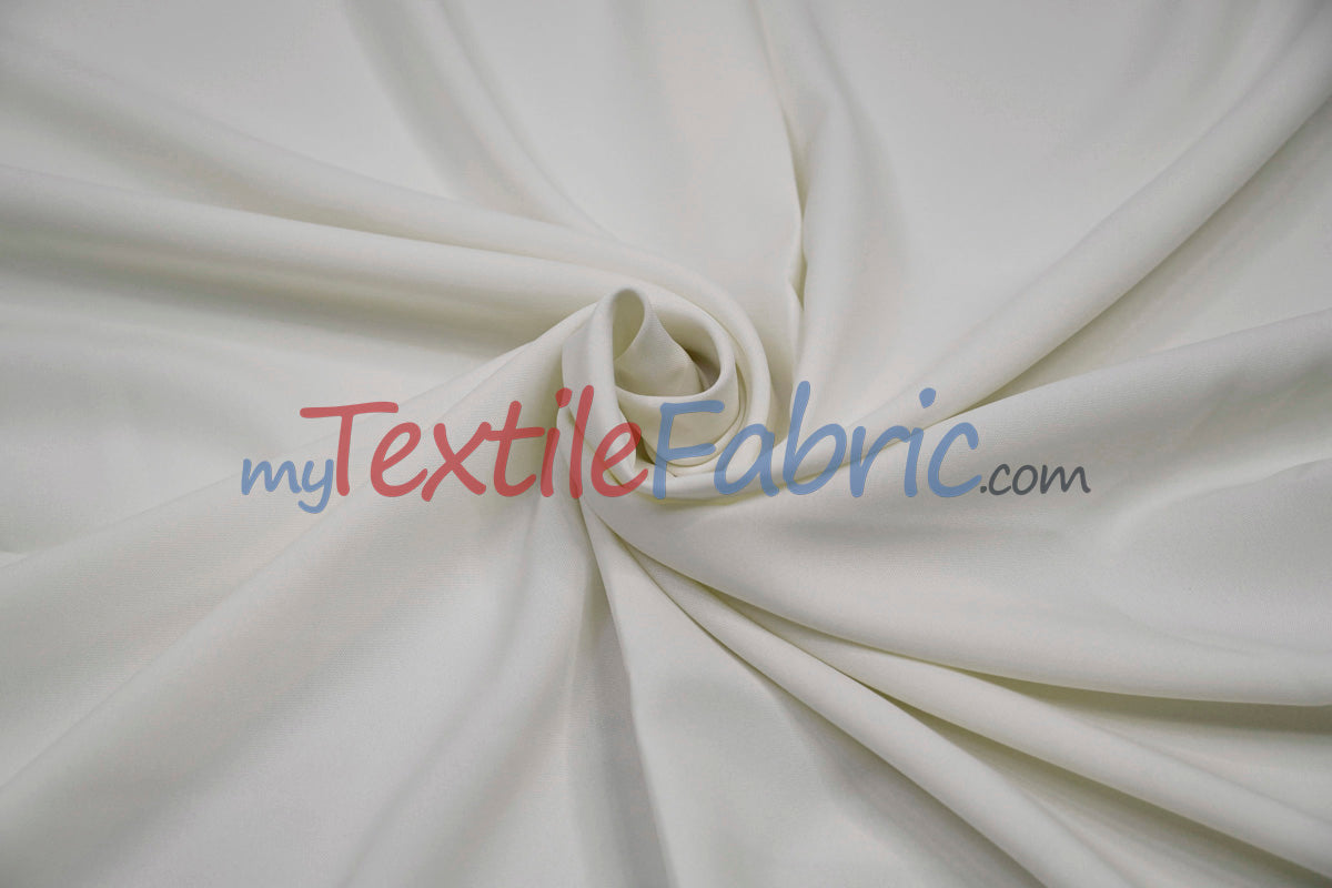 Scuba Double Knit Fabric | Basic Wrinkle Free Polyester Fabric with Mechanical Stretch | 60" Wide | Multiple Colors | Poly Knit Fabric |