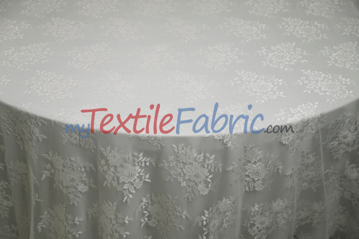 Chantilly Lace Fabric | 52” Wide | Elegant Floral Lace for Bridal & Formalwear