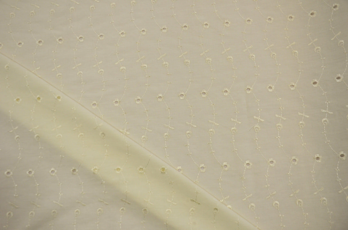 Polyester Cotton Eyelet Embroidery | No Scallop Ends | 60" Wide | Multiple Colors |