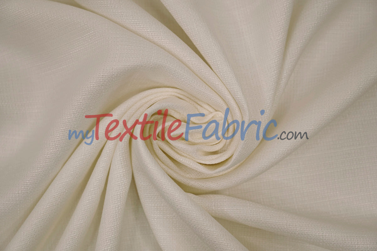 Rustic Linen Fabric | Imitation Linen Fabric | Faux Linen Fabric | 58" Wide | 5 Colors |