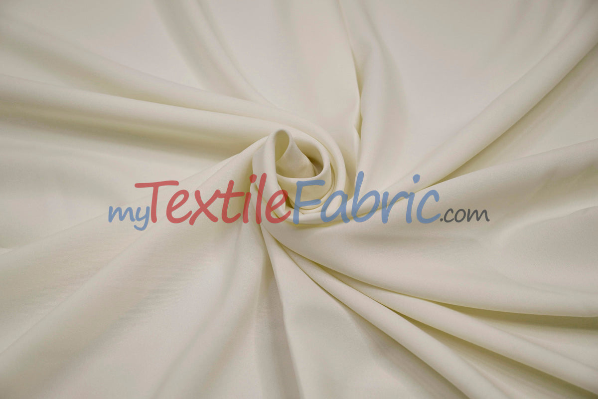 Scuba Double Knit Fabric | Basic Wrinkle Free Polyester Fabric with Mechanical Stretch | 60" Wide | Multiple Colors | Poly Knit Fabric |