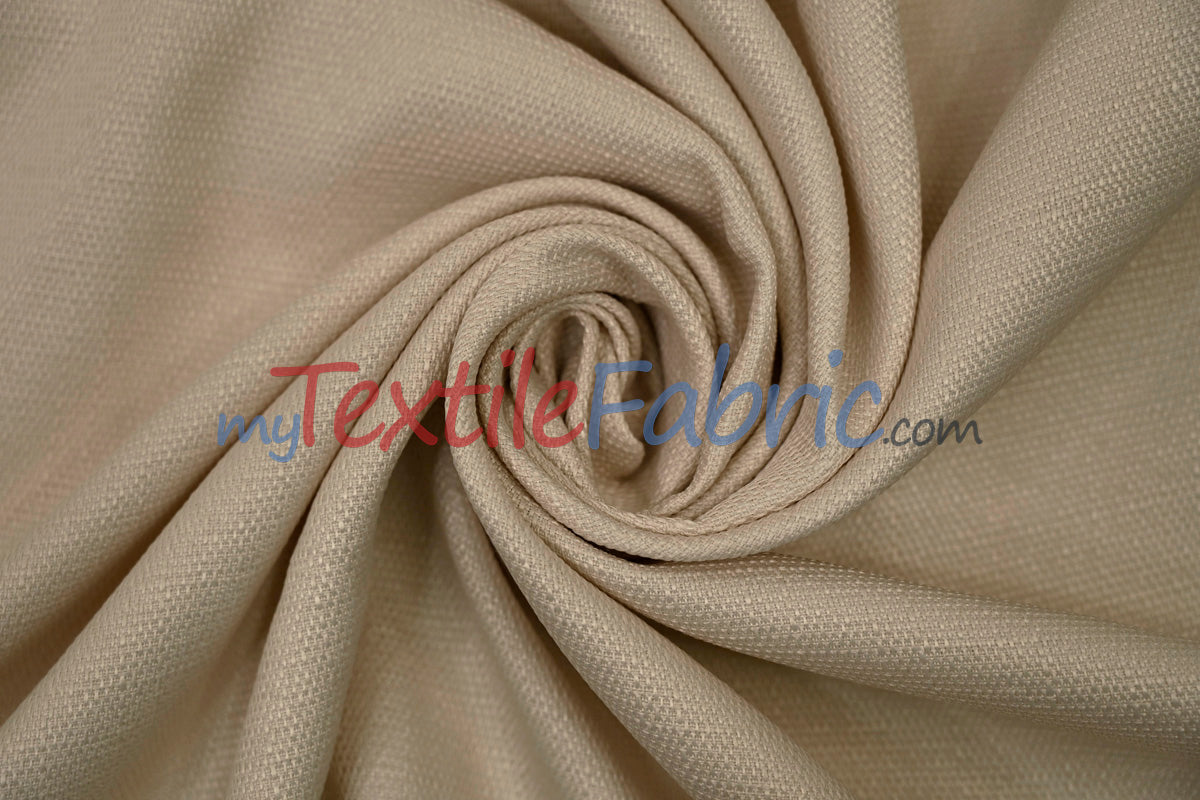 Rustic Linen Fabric | Imitation Linen Fabric | Faux Linen Fabric | 58" Wide | 5 Colors |