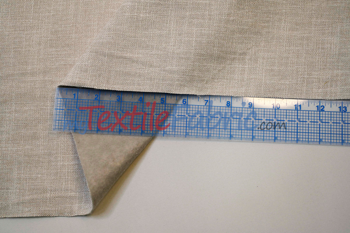 Upholstery Weight Poly Linen Fabric | Durable Backed Linen | 60" Wide | Non Woven Backing | Ideal for Upholstery, Cushions & Drapery