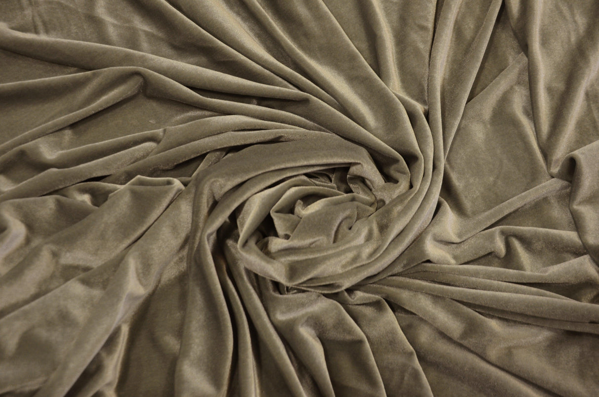 0132 TAUPE STRETCH VELVET