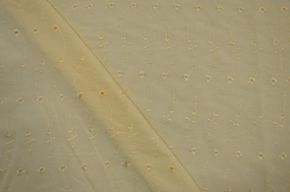 Polyester Cotton Eyelet Embroidery | No Scallop Ends | 60" Wide | Multiple Colors |