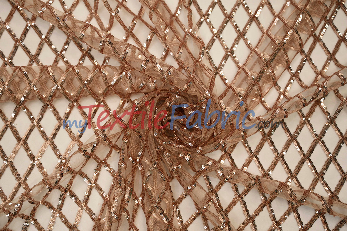 Luxury Glitz Sequins Lace Fabric | Bridal Lace Fabric | 54" Wide | Multiple Colors | Sequins Fabric by the Yard |