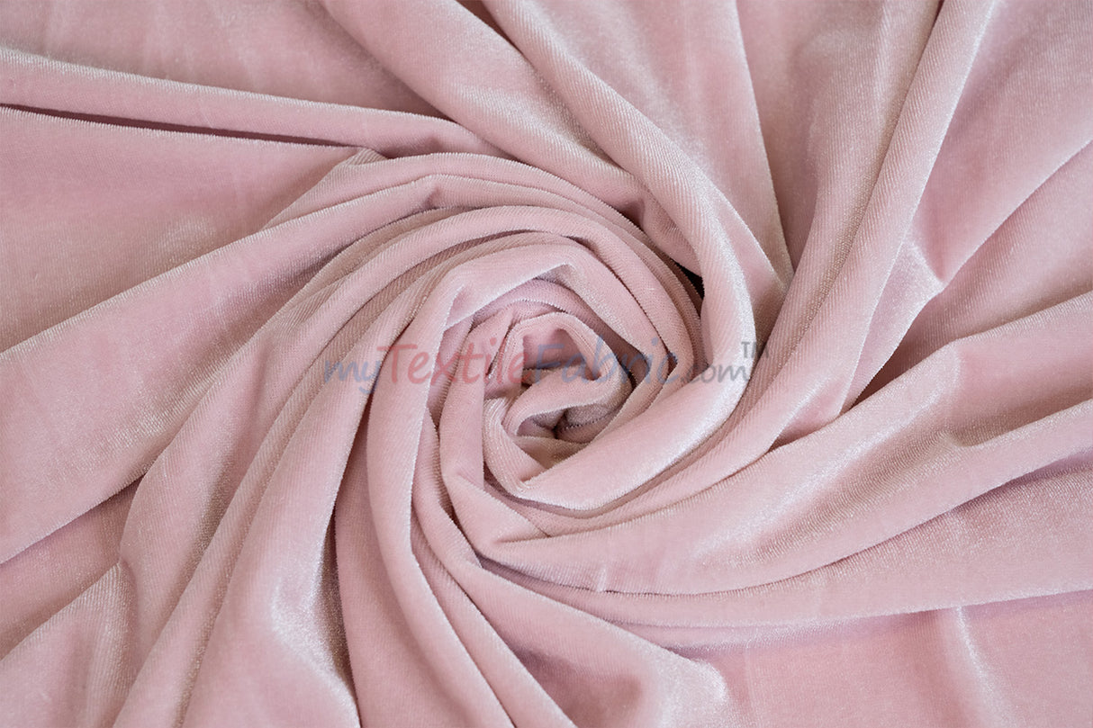 Soft and Plush Stretch Velvet Fabric | Stretch Velvet Spandex | 58" Wide | Spandex Velour for Apparel, Costume, Cosplay, Drapes |