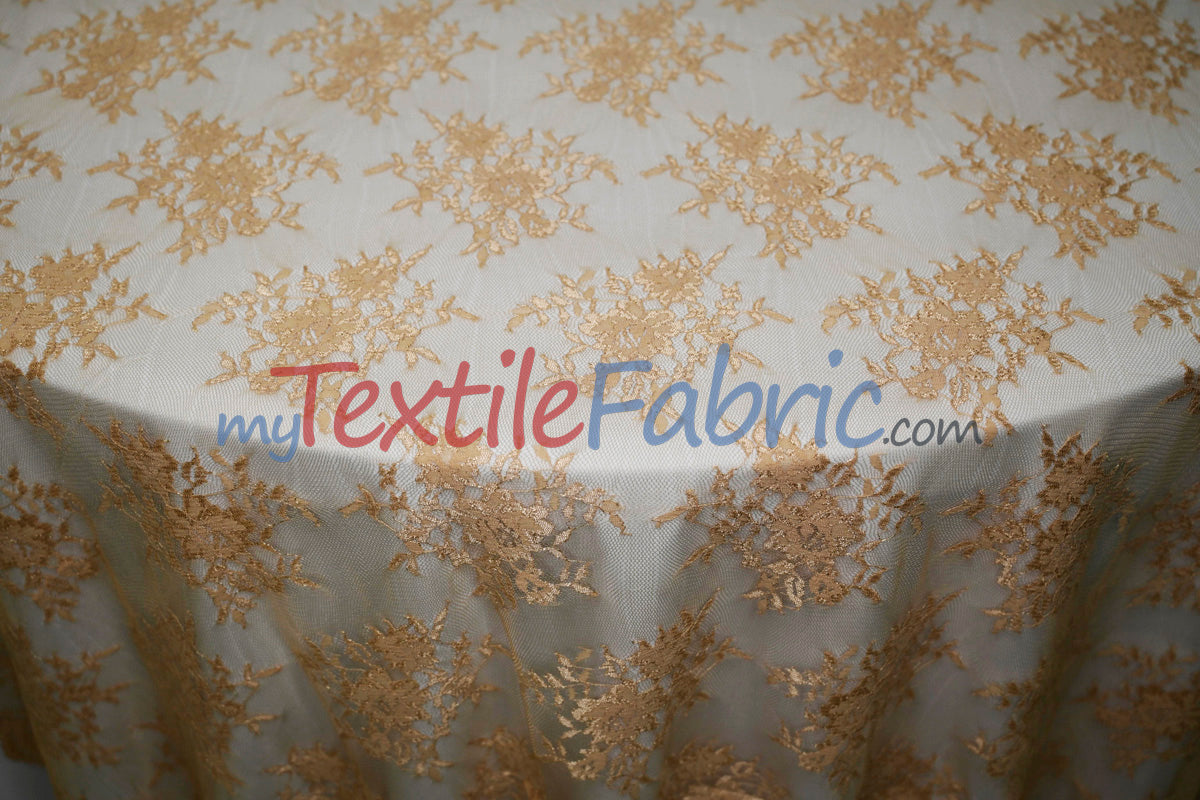 Chantilly Lace Fabric | 52” Wide | Elegant Floral Lace for Bridal & Formalwear