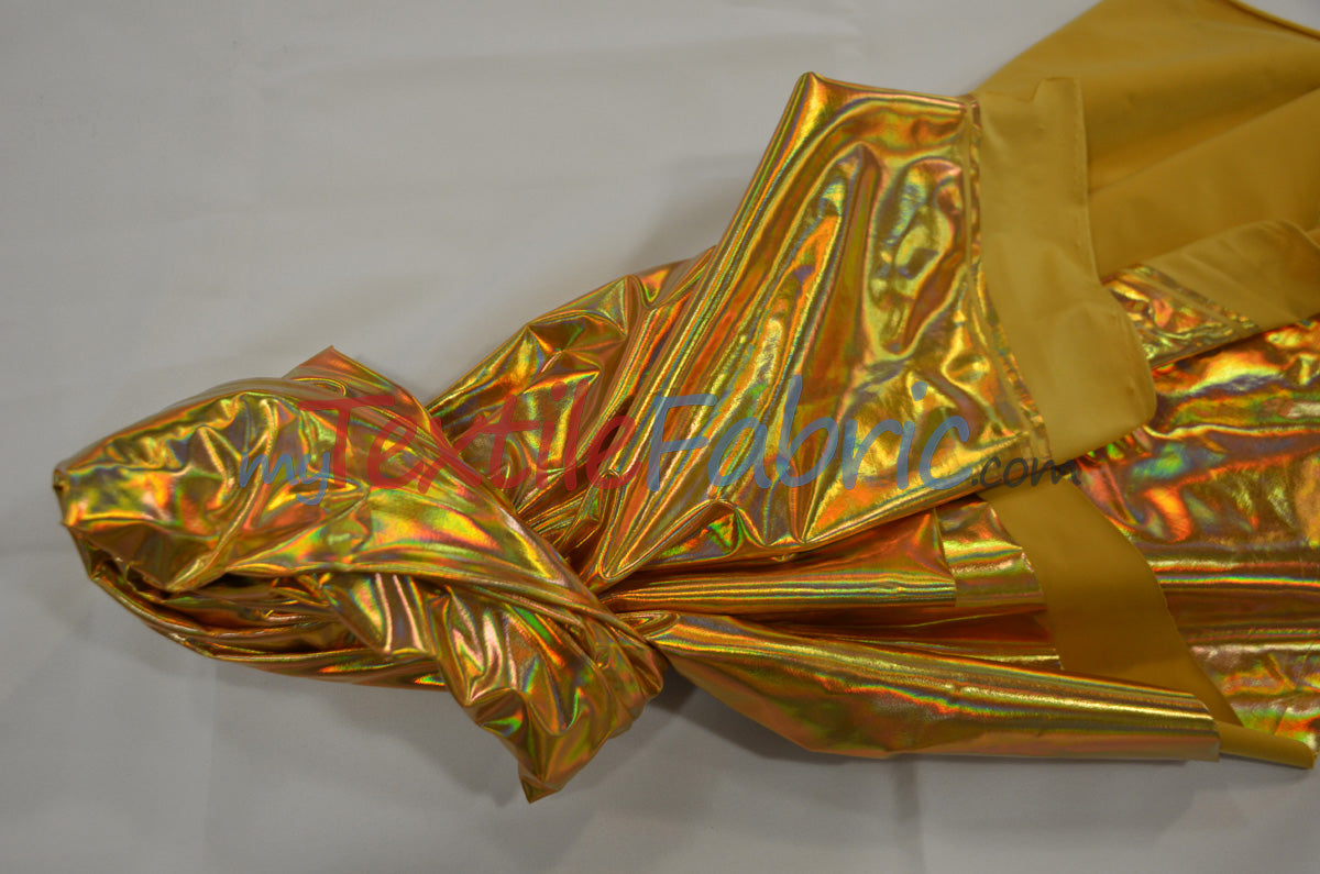 Hologram Foil Spandex Lame | Rainbow Stretch Metallic Lame | Hologram Spandex Lame Fabric | Hologram Fabric | Decor Apparel Costume Dance |