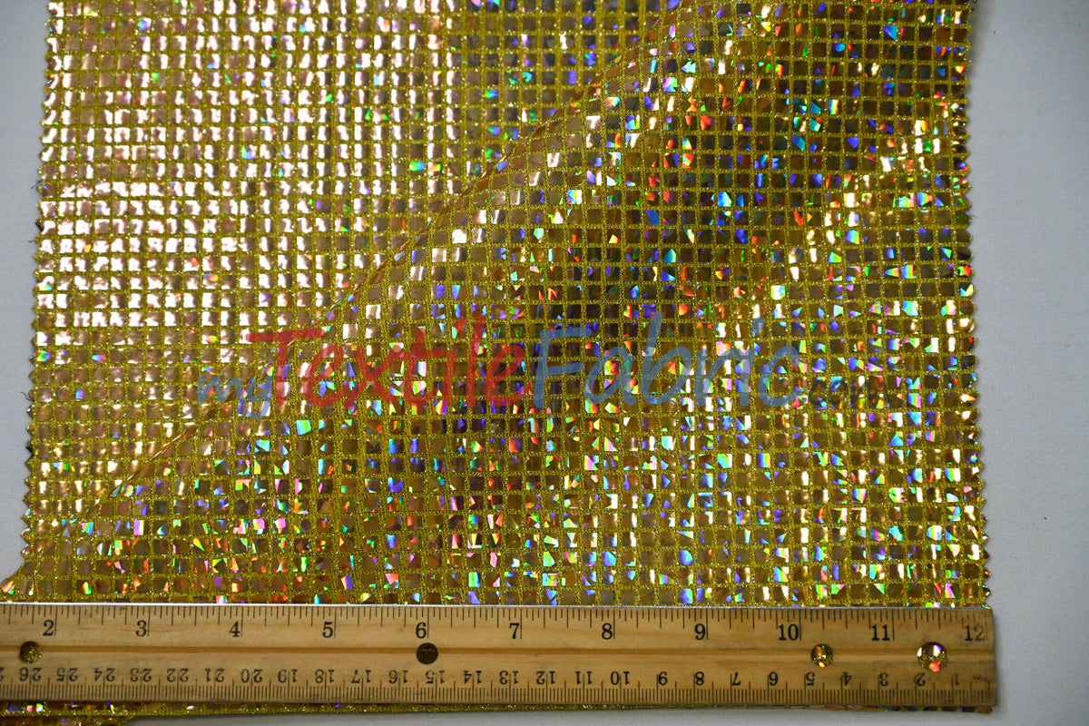 Holographic Mini Square Sequins | 45” Wide | Lightweight Sequin Fabric for Costumes & Apparel