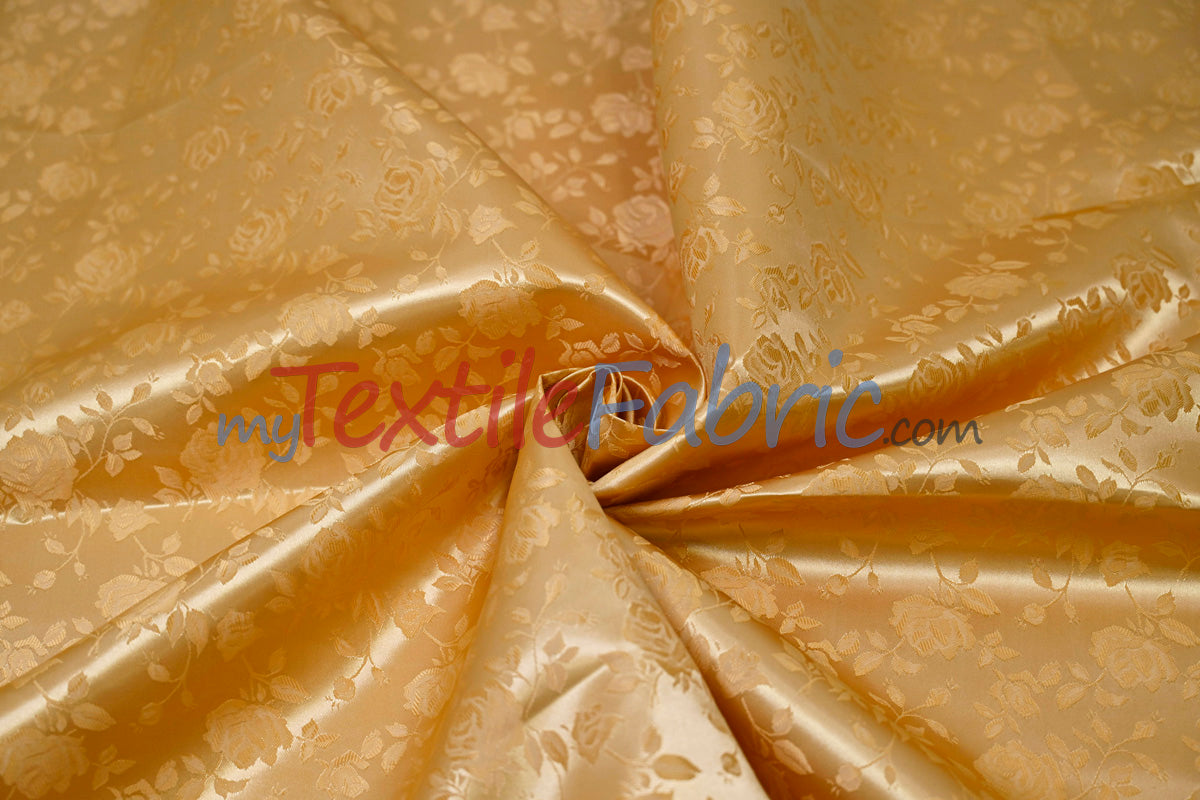 Satin Jacquard | Satin Flower Brocade | 60" Wide | Sold by the Continuous Yard |