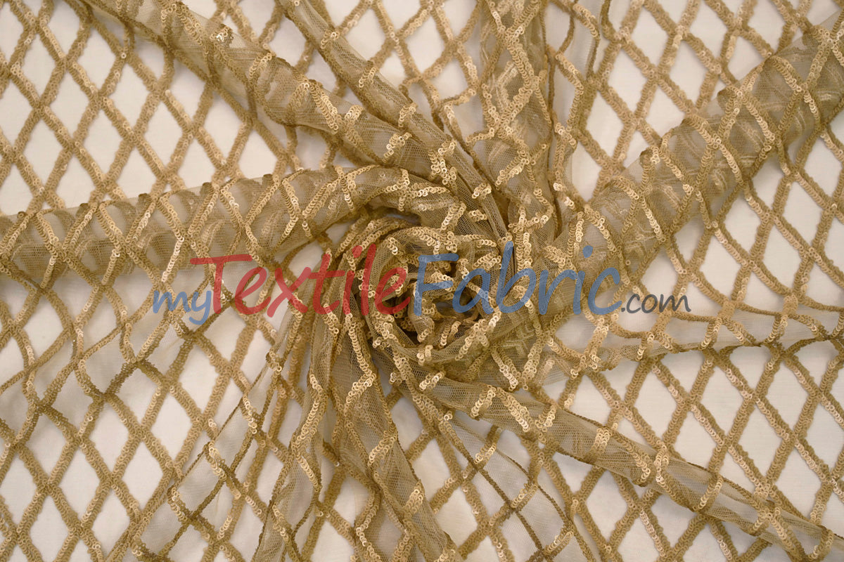 Luxury Glitz Sequins Lace Fabric | Bridal Lace Fabric | 54" Wide | Multiple Colors | Sequins Fabric by the Yard |