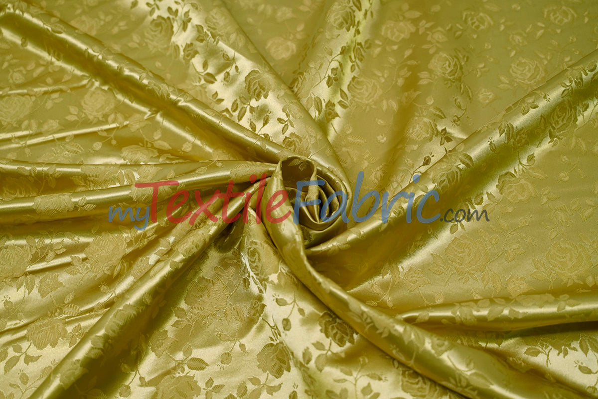 Satin Jacquard | Satin Flower Brocade | 60" Wide | Sold by the Continuous Yard |