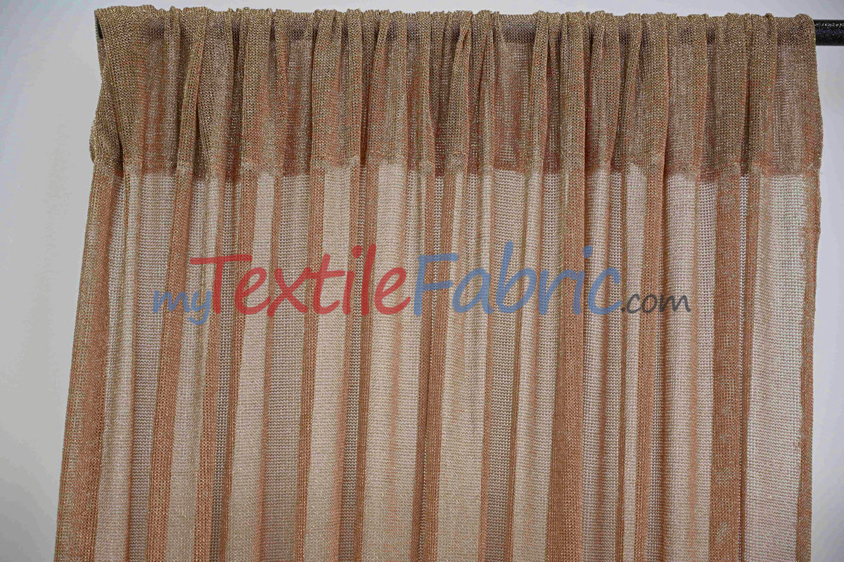 Sparkly Mesh – Metallic Stretch Knit Fabric by the Continuous Yard