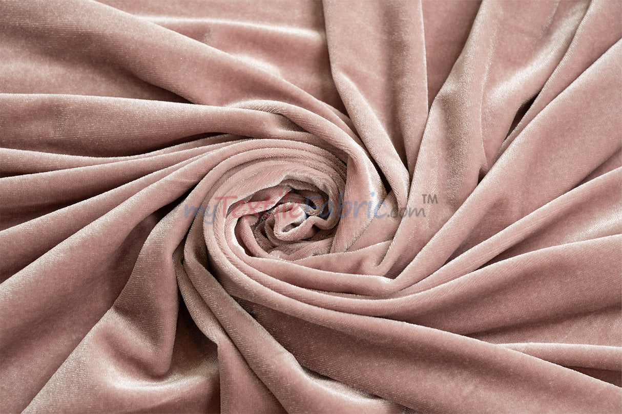 Soft and Plush Stretch Velvet Fabric | Stretch Velvet Spandex | 58" Wide | Spandex Velour for Apparel, Costume, Cosplay, Drapes |