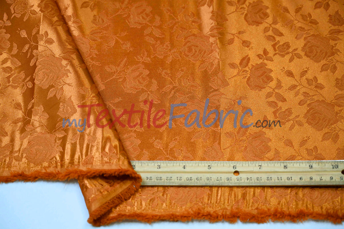 Satin Jacquard | Satin Flower Brocade | 60" Wide | Wholesale Bolt 65 Yards |