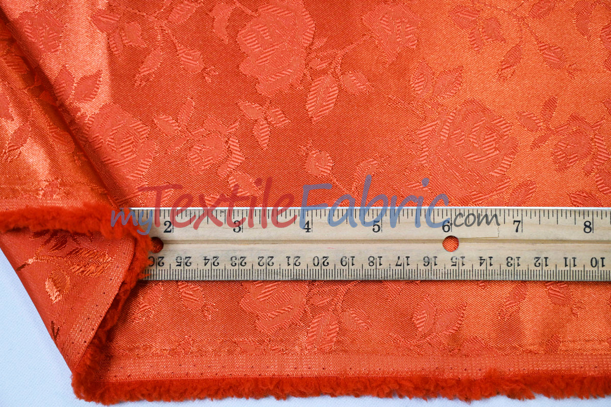 Satin Jacquard | Satin Flower Brocade | 60" Wide | Wholesale Bolt 65 Yards |