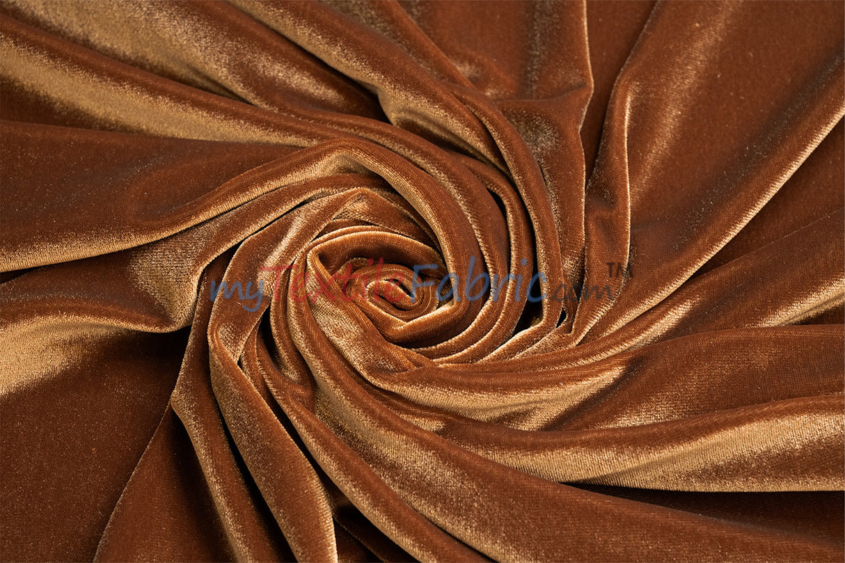 Soft and Plush Stretch Velvet Fabric | Stretch Velvet Spandex | 58" Wide | Spandex Velour for Apparel, Costume, Cosplay, Drapes |
