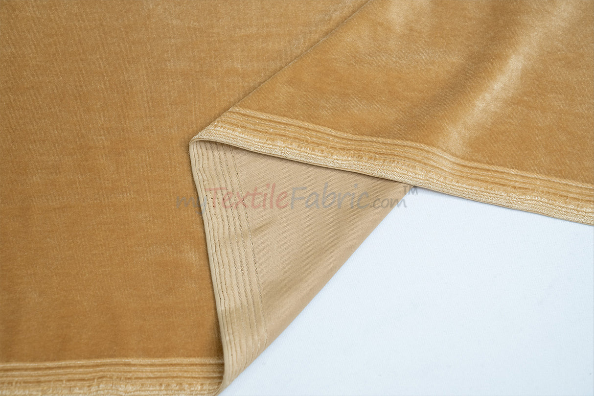 Soft and Plush Stretch Velvet Fabric | Stretch Velvet Spandex | 58" Wide | Spandex Velour for Apparel, Costume, Cosplay, Drapes |