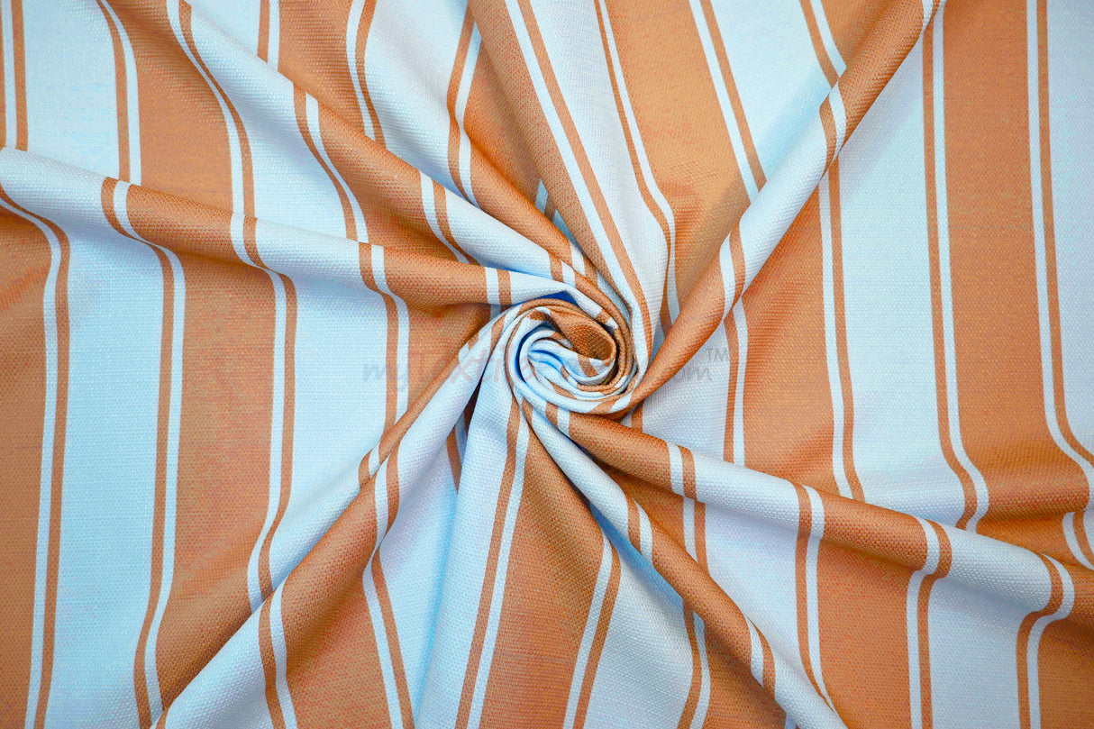 Cabana Rustic Stripe Fabric | Yarn-Dyed Stripes | Linen Look | 58” Wide | Outdoor Fabric |