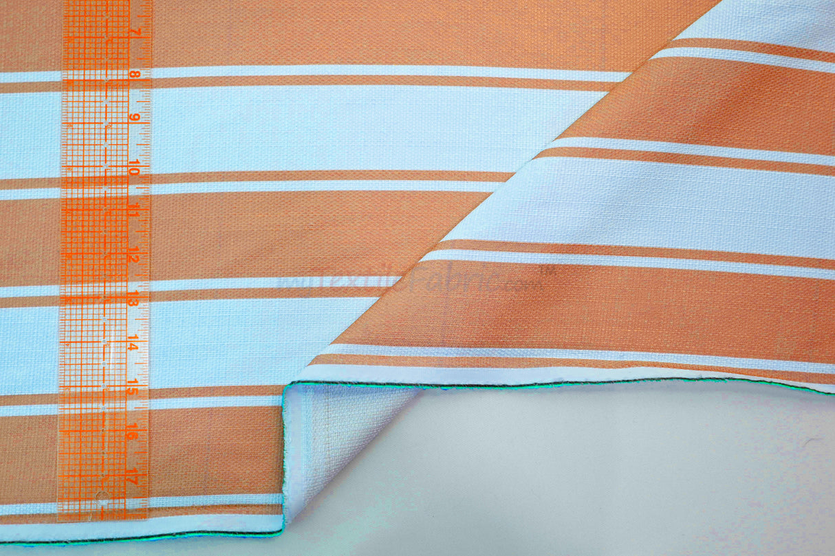 Cabana Rustic Stripe Fabric | Yarn-Dyed Stripes | Linen Look | 58” Wide | Outdoor Fabric |