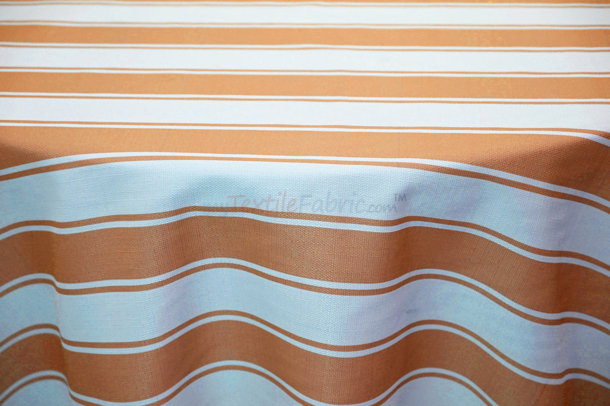 Cabana Rustic Stripe Fabric | Yarn-Dyed Stripes | Linen Look | 58” Wide | Outdoor Fabric |