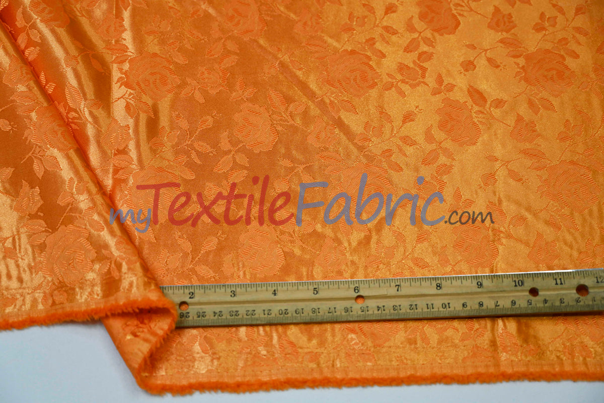 Satin Jacquard | Satin Flower Brocade | 60" Wide | Wholesale Bolt 65 Yards |