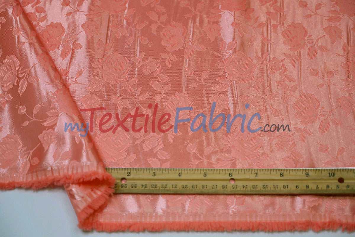 Satin Jacquard - Satin Flower Brocade - Sample Swatch 3x3