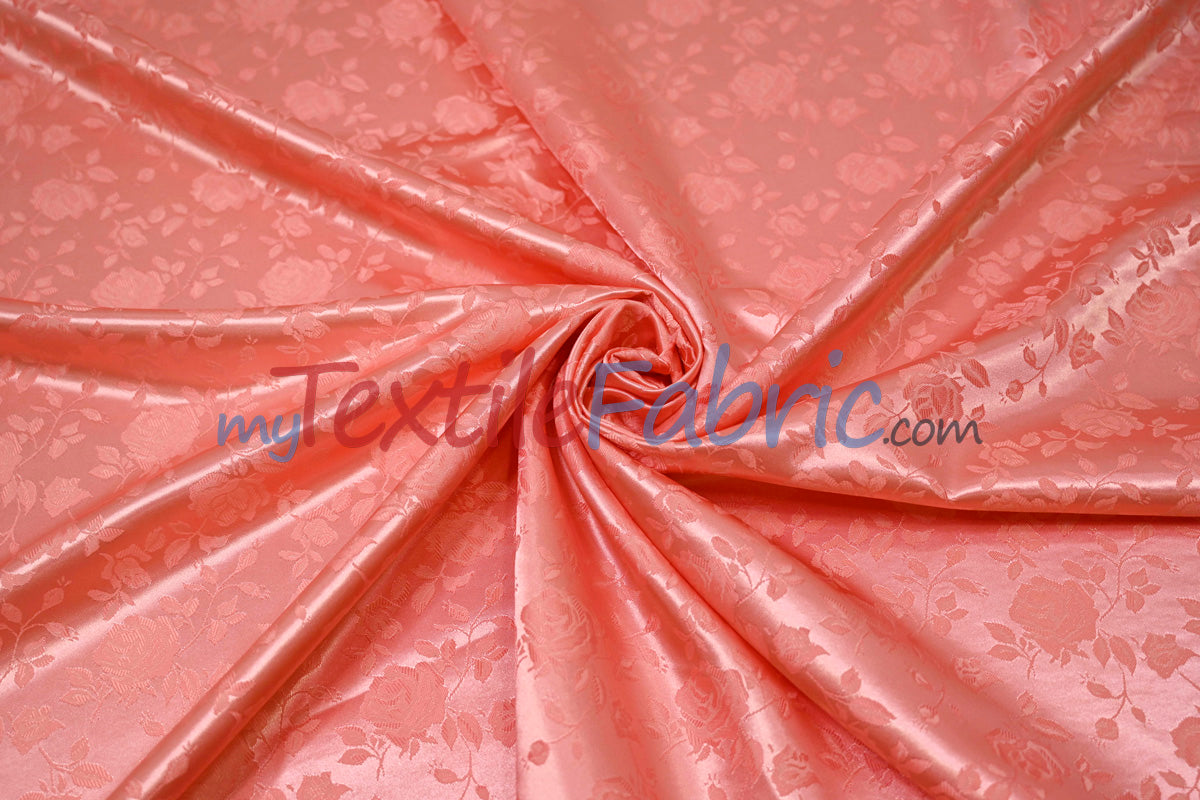Satin Jacquard | Satin Flower Brocade | 60" Wide | Sold by the Continuous Yard |