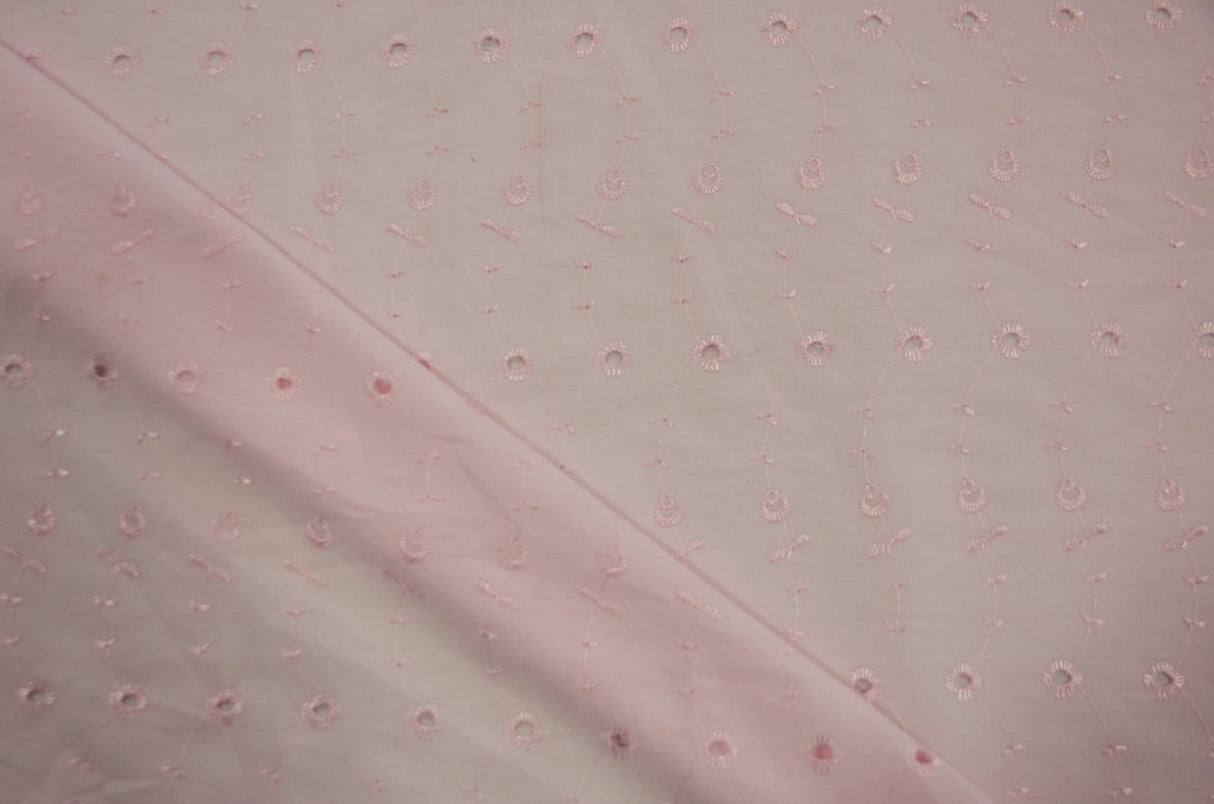 Polyester Cotton Eyelet Embroidery | No Scallop Ends | 60" Wide | Multiple Colors |