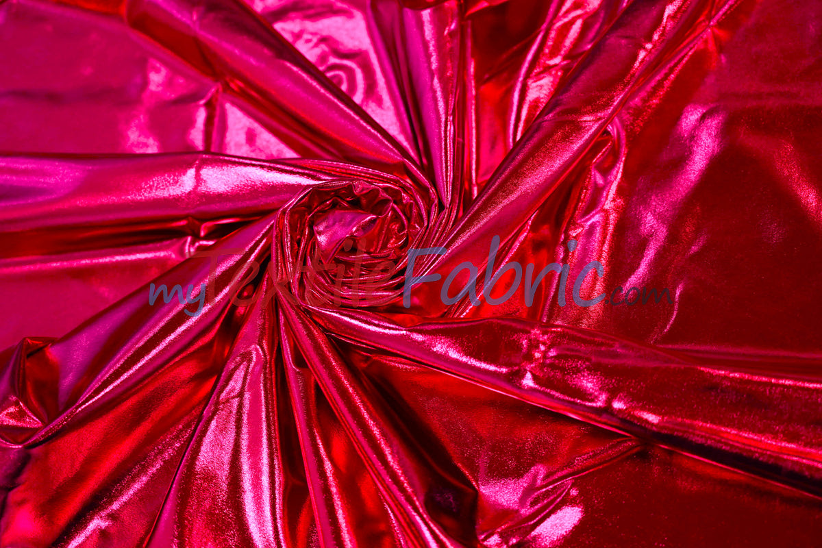 Metallic Foil Spandex Lame | Stretch Metallic Lame | Spandex Lame Fabric | All Over Foil on Stretch Knit | 60" Wide |