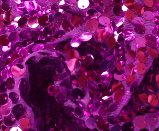 New York Dazzle Sequins Fabric | 6mm Sequins Fabric | 52" Wide | Multiple Colors |