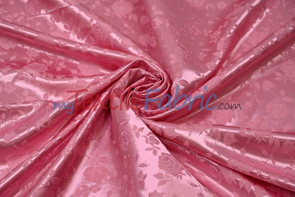 Satin Jacquard | Satin Flower Brocade | 60" Wide | Wholesale Bolt 65 Yards |