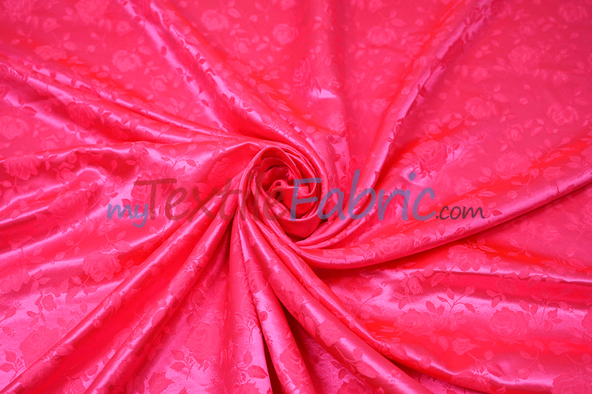Satin Jacquard | Satin Flower Brocade | 60" Wide | Wholesale Bolt 65 Yards |