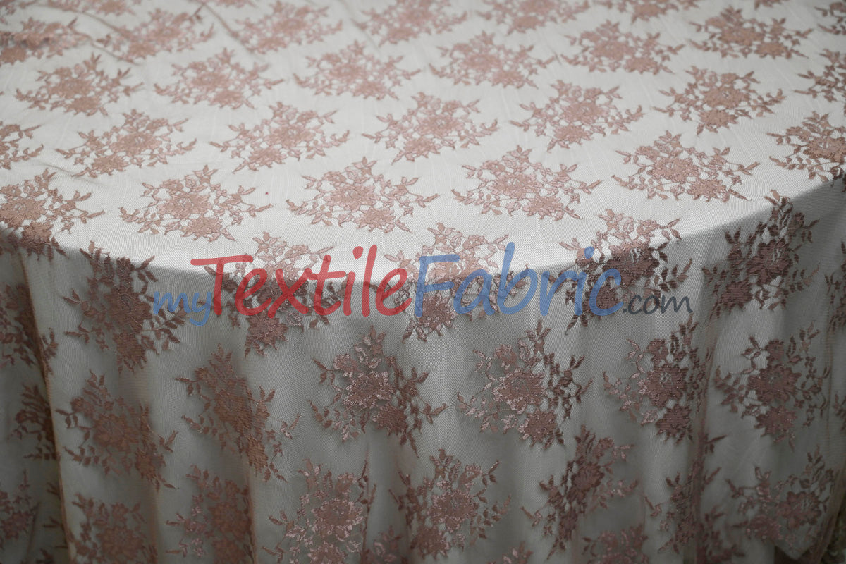 Chantilly Lace Fabric | 52” Wide | Elegant Floral Lace for Bridal & Formalwear