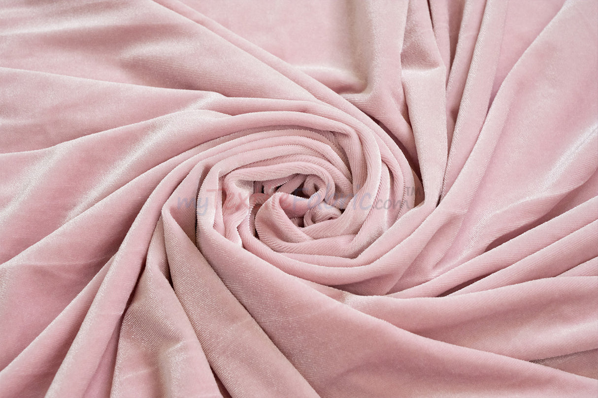 Soft and Plush Stretch Velvet Fabric | Stretch Velvet Spandex | 58" Wide | Spandex Velour for Apparel, Costume, Cosplay, Drapes |