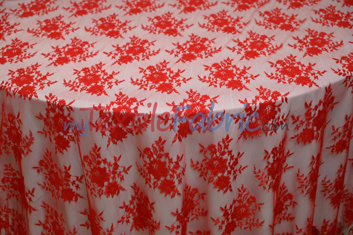 Chantilly Lace Fabric | 52” Wide | Elegant Floral Lace for Bridal & Formalwear