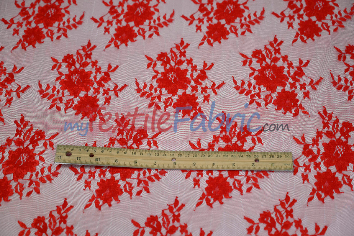 Chantilly Lace Fabric | 52” Wide | Elegant Floral Lace for Bridal & Formalwear