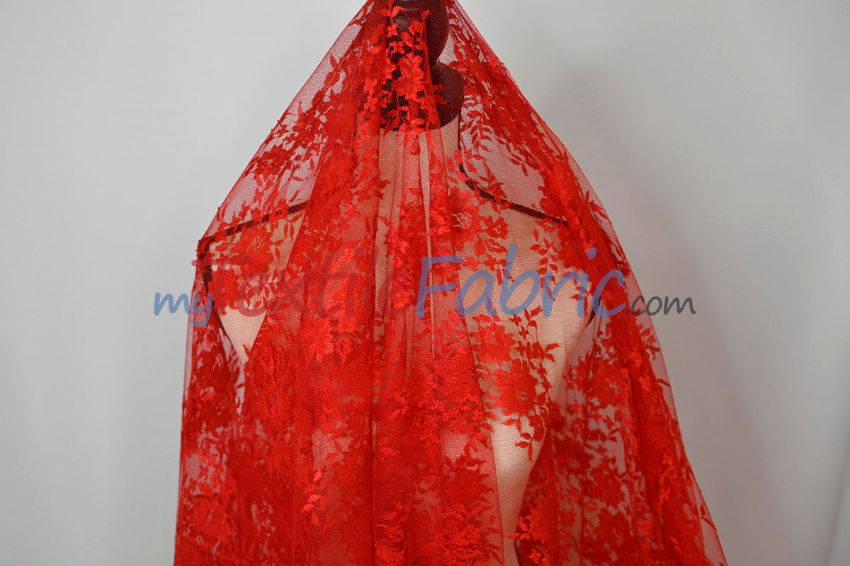 Chantilly Lace Fabric | 52” Wide | Elegant Floral Lace for Bridal & Formalwear