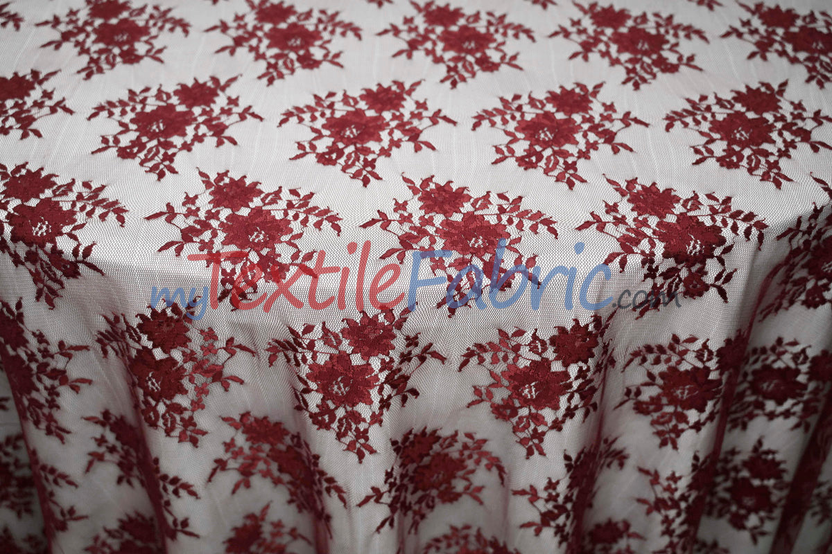 Chantilly Lace Fabric | 52” Wide | Elegant Floral Lace for Bridal & Formalwear